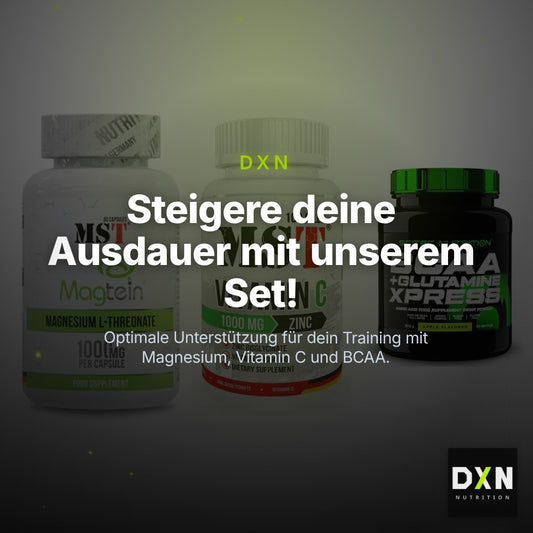 Ausdauer-Set: MST Magnesium + MST Vitamin C + Scitec BCAA – Clean Showcase Plus