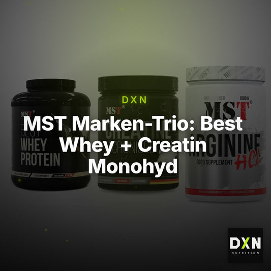 MST Marken-Trio: Best Whey + Creatin Monohyd + Arginine HCL – Clean Showcase Plus