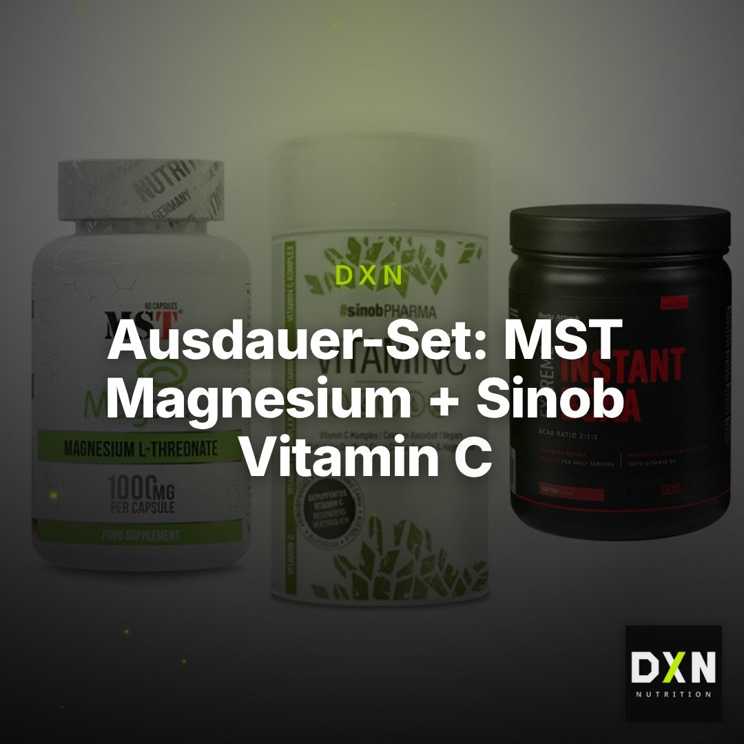 Ausdauer-Set: MST Magnesium + Sinob Vitamin C + Body Attack – Clean Showcase Plus