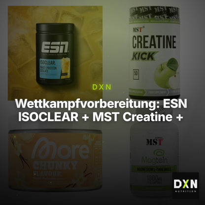 Wettkampfvorbereitung: ESN ISOCLEAR + MST Creatine + 2 weitere – Clean Showcase Plus