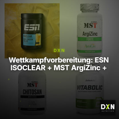 Wettkampfvorbereitung: ESN ISOCLEAR + MST ArgiZinc + 2 weitere – Clean Showcase Plus