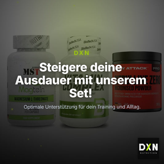 Ausdauer-Set: MST Magnesium + BioTech Vitamin + Body Attack 100 – Clean Showcase Plus