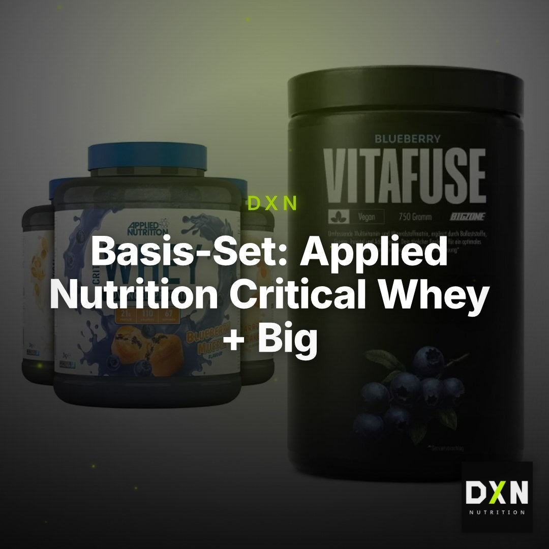 Basis-Set: Applied Nutrition Critical Whey + Big Zone Vitafuse – Clean Showcase Plus