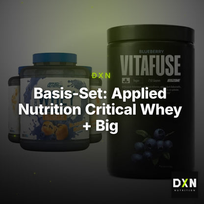 Basis-Set: Applied Nutrition Critical Whey + Big Zone Vitafuse – Clean Showcase Plus