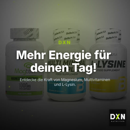 Ausdauer-Set: MST Magnesium + BioTech Multi + BioTech L-Lysine – Clean Showcase Plus