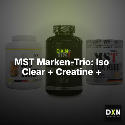 MST Marken-Trio: Iso Clear + Creatine + BCAA Huge 200 – Clean Showcase Plus