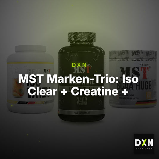 MST Marken-Trio: Iso Clear + Creatine + BCAA Huge 200 – Clean Showcase Plus