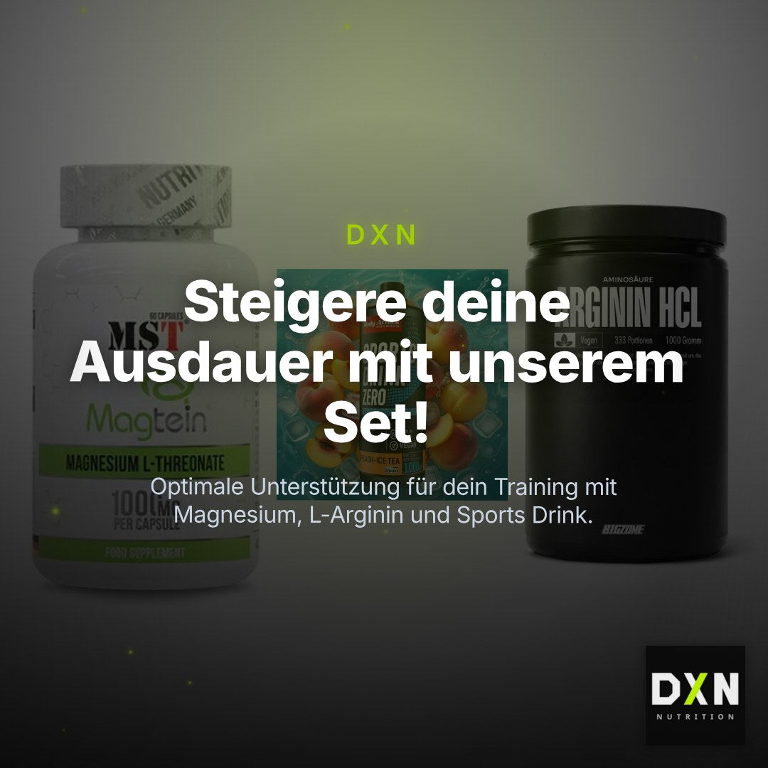 Ausdauer-Set: MST Magnesium + Body Attack + Big Zone L-Argin – Clean Showcase Plus
