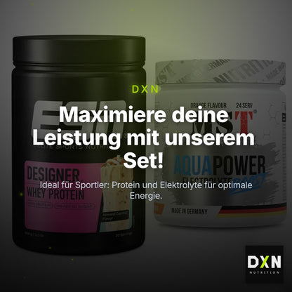 Basis-Set: ESN Designer Whey + MST Aqua Power Electrolyte Boost – Clean Showcase Plus