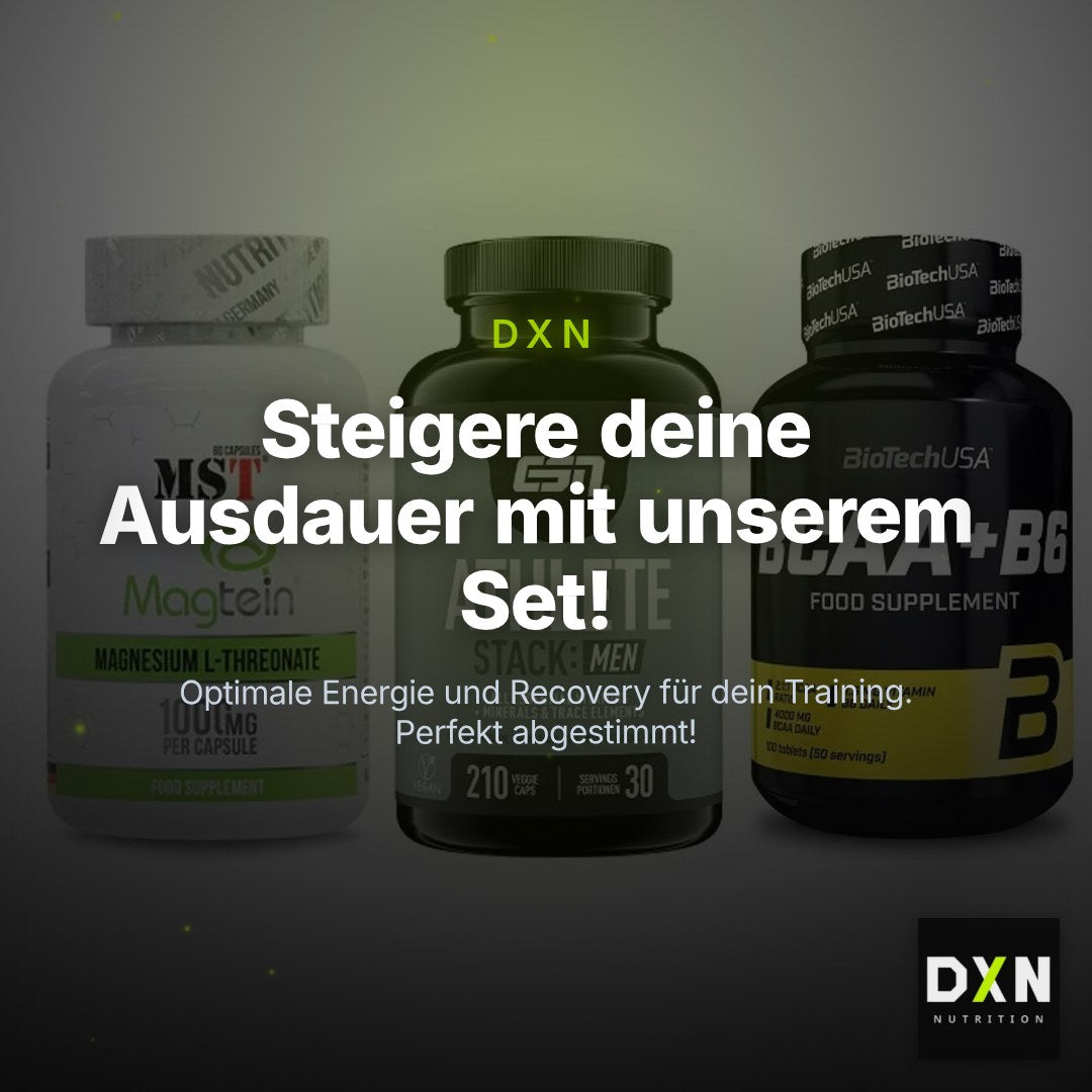 Ausdauer-Set: MST Magnesium + ESN Athlete + BioTech BCAA+B6 – Clean Showcase Plus