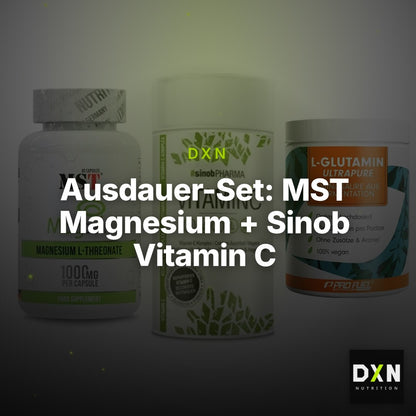 Ausdauer-Set: MST Magnesium + Sinob Vitamin C + ProFuel Glutamin – Clean Showcase Plus