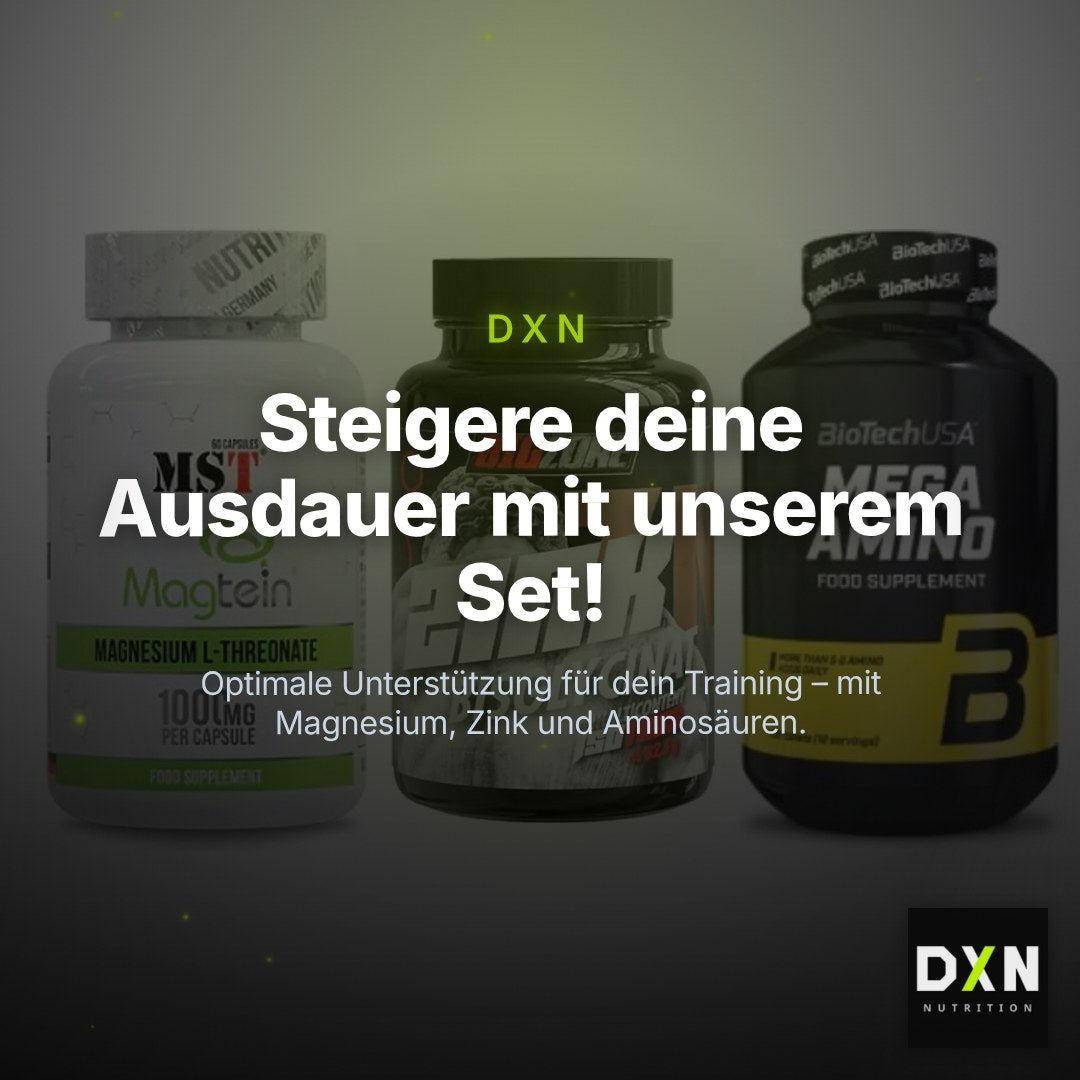Ausdauer-Set: MST Magnesium + Big Zone Zink + BioTech Mega – Clean Showcase Plus