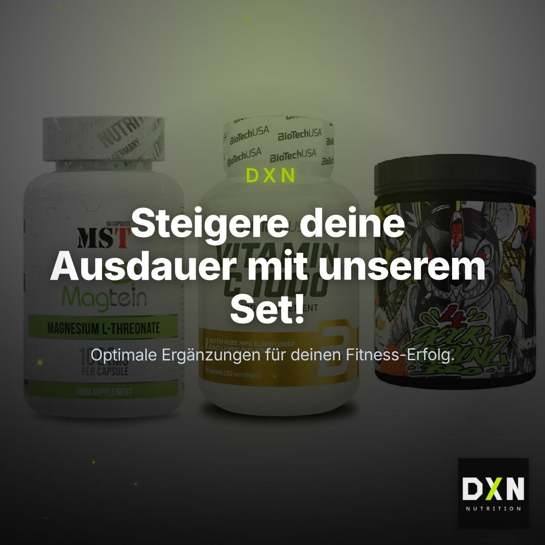 Ausdauer-Set: MST Magnesium + BioTech Vitamin + BPS-Pharma EAA´s – Clean Showcase Plus