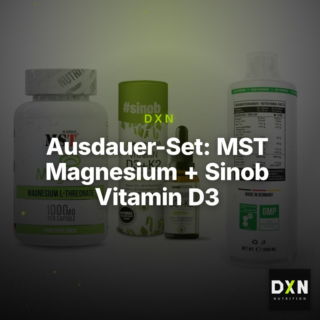 Ausdauer-Set: MST Magnesium + Sinob Vitamin D3 + MST L-Carnitine – Clean Showcase Plus