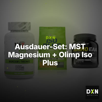 Ausdauer-Set: MST Magnesium + Olimp Iso Plus + Olimp Amino EAA – Clean Showcase Plus