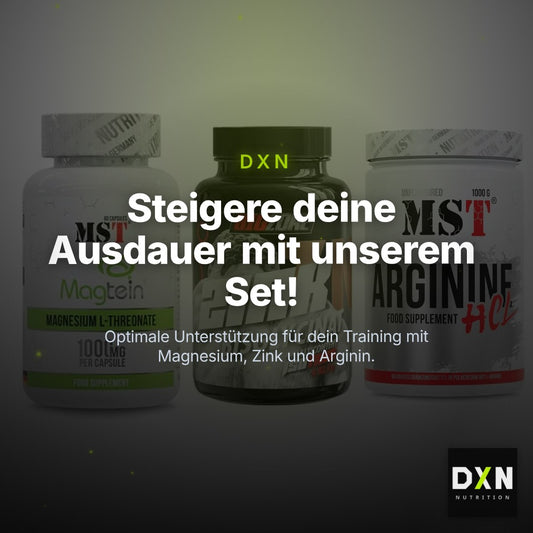 Ausdauer-Set: MST Magnesium + Big Zone Zink + MST Arginine HCL – Clean Showcase Plus