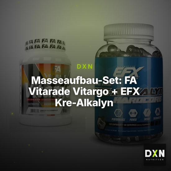 Masseaufbau-Set: FA Vitarade Vitargo + EFX Kre-Alkalyn Hardcore – Clean Showcase Plus