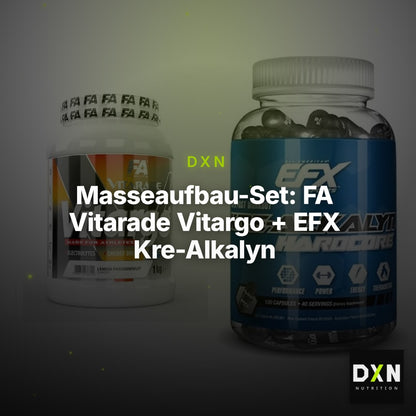 Masseaufbau-Set: FA Vitarade Vitargo + EFX Kre-Alkalyn Hardcore – Clean Showcase Plus