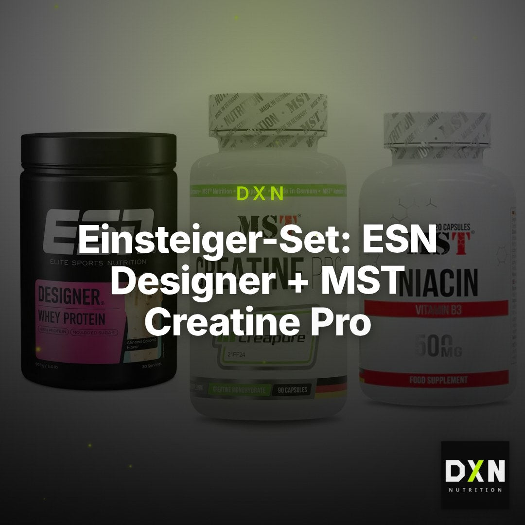 Einsteiger-Set: ESN Designer + MST Creatine Pro + MST Niacin – Clean Showcase Plus