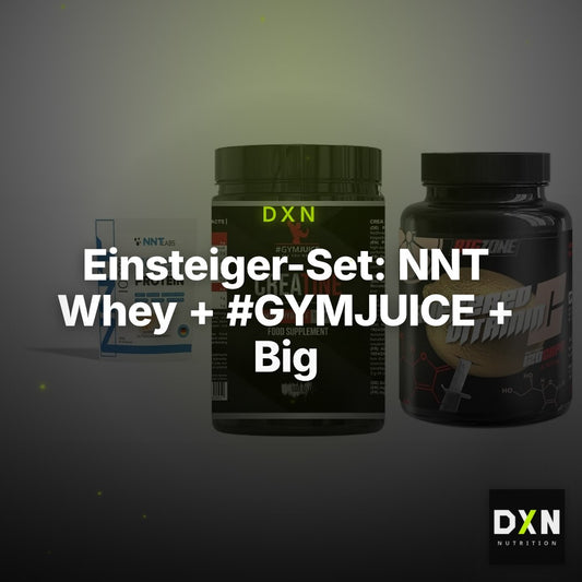 Einsteiger-Set: NNT Whey + #GYMJUICE + Big Zone Buffere – Clean Showcase Plus