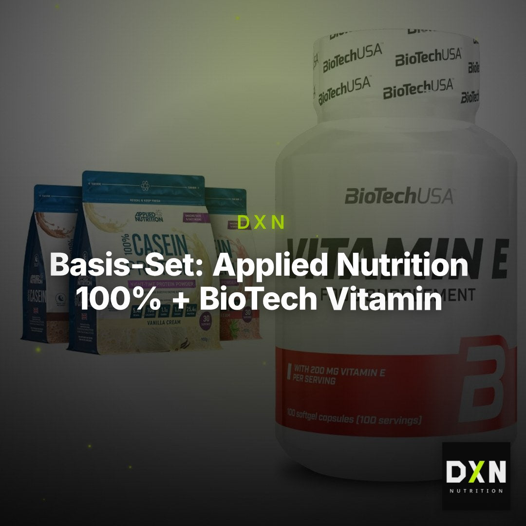 Basis-Set: Applied Nutrition 100% + BioTech Vitamin E 100 – Clean Showcase Plus