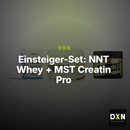 Einsteiger-Set: NNT Whey + MST Creatin Pro + Peak Vitamin D – Clean Showcase Plus