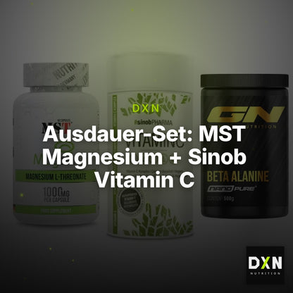 Ausdauer-Set: MST Magnesium + Sinob Vitamin C + GN Nano Beta – Clean Showcase Plus