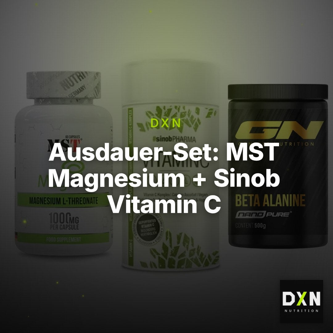 Ausdauer-Set: MST Magnesium + Sinob Vitamin C + GN Nano Beta – Clean Showcase Plus