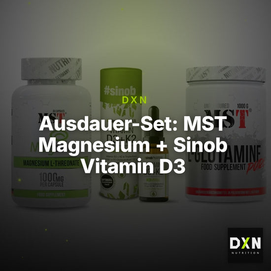 Ausdauer-Set: MST Magnesium + Sinob Vitamin D3 + MST Glutamine – Clean Showcase Plus