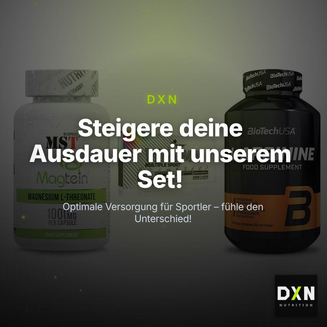 Ausdauer-Set: MST Magnesium + Olimp Vita-Min + BioTech L-Argini – Clean Showcase Plus