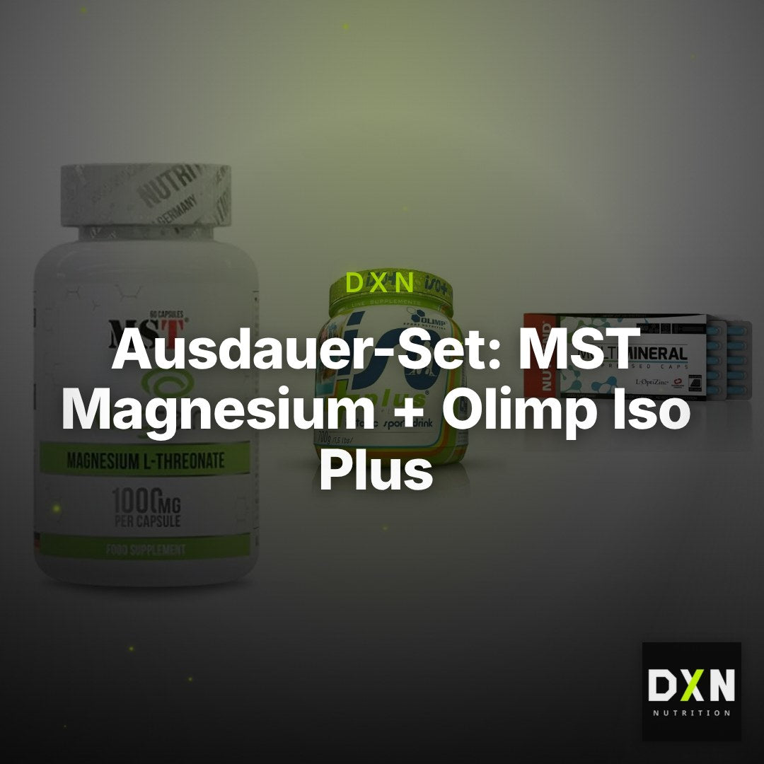 Ausdauer-Set: MST Magnesium + Olimp Iso Plus + Nutrend Multimin – Clean Showcase Plus