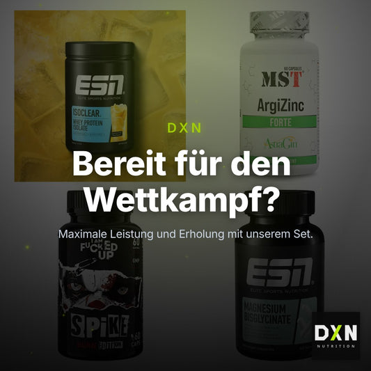 Wettkampfvorbereitung: ESN ISOCLEAR + MST ArgiZinc + 2 weitere – Clean Showcase Plus