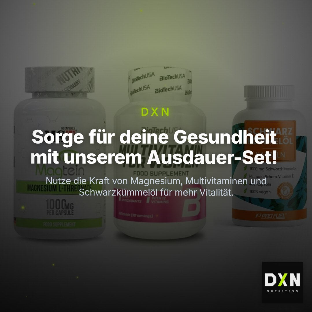 Ausdauer-Set: MST Magnesium + BioTech Multivit + ProFuel Schwarzk – Clean Showcase Plus