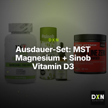 Ausdauer-Set: MST Magnesium + Sinob Vitamin D3 + Body Attack 100 – Clean Showcase Plus