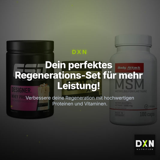Regenerations-Set: ESN Designer + Peak Vitamin + Body Attack MSM – Clean Showcase Plus