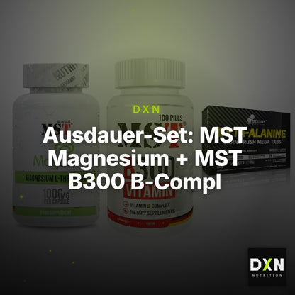 Ausdauer-Set: MST Magnesium + MST B300 B-Compl + Olimp Beta-Alani – Clean Showcase Plus