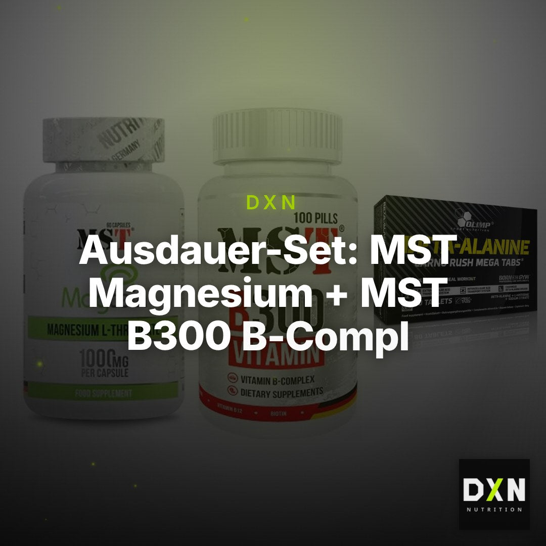 Ausdauer-Set: MST Magnesium + MST B300 B-Compl + Olimp Beta-Alani – Clean Showcase Plus