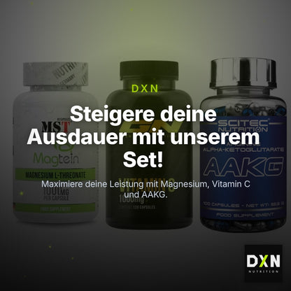 Ausdauer-Set: MST Magnesium + GN Vitamin C + Scitec AAKG – Clean Showcase Plus