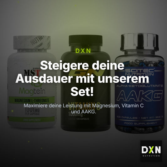 Ausdauer-Set: MST Magnesium + GN Vitamin C + Scitec AAKG – Clean Showcase Plus