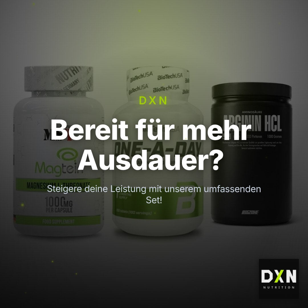 Ausdauer-Set: MST Magnesium + BioTech One A + Big Zone L-Argin – Clean Showcase Plus