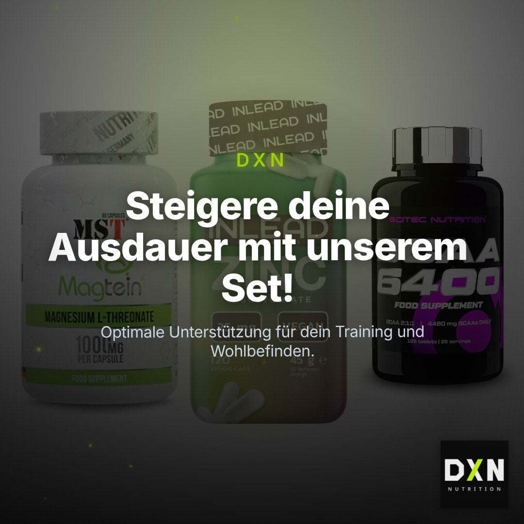 Ausdauer-Set: MST Magnesium + INLEAD Zink + Scitec BCAA 6400 – Clean Showcase Plus