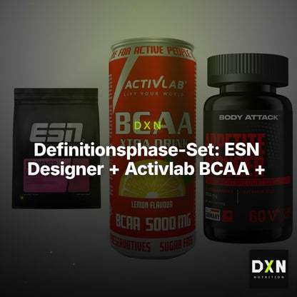 Definitionsphase-Set: ESN Designer + Activlab BCAA + Body Attack – Clean Showcase Plus