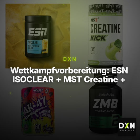 Wettkampfvorbereitung: ESN ISOCLEAR + MST Creatine + 2 weitere – Clean Showcase Plus