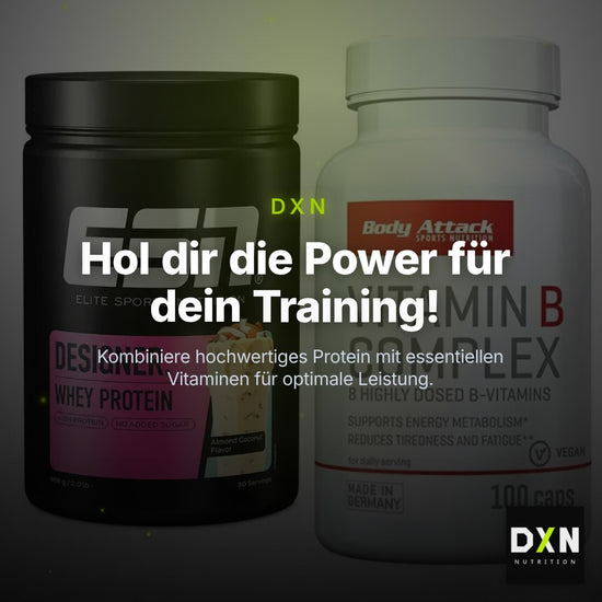 Basis-Set: ESN Designer Whey + Body Attack Vitamin B-Complex – Clean Showcase Plus