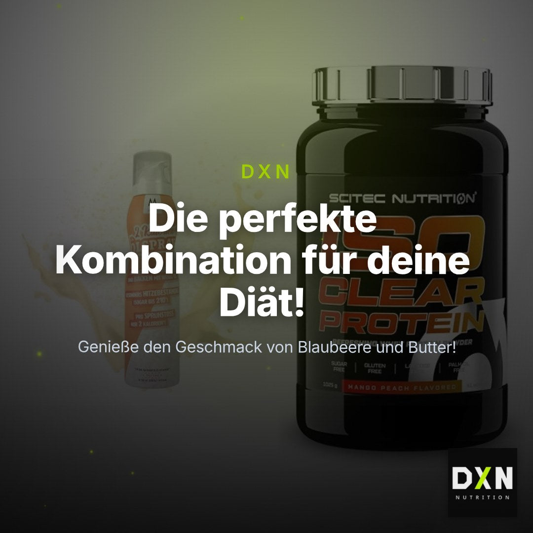Diät-Duo: More Nutrition 2 Kalorien Ölspray + Scitec IsoClear Protein – Clean Showcase Plus