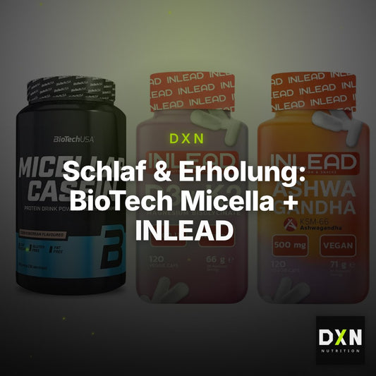 Schlaf & Erholung: BioTech Micella + INLEAD Vitamin + INLEAD Ashwagan – Clean Showcase Plus