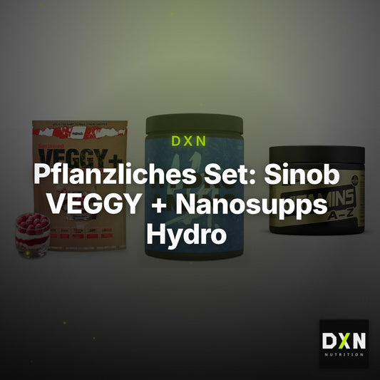 Pflanzliches Set: Sinob VEGGY + Nanosupps Hydro + Peak Vitamin – Clean Showcase Plus