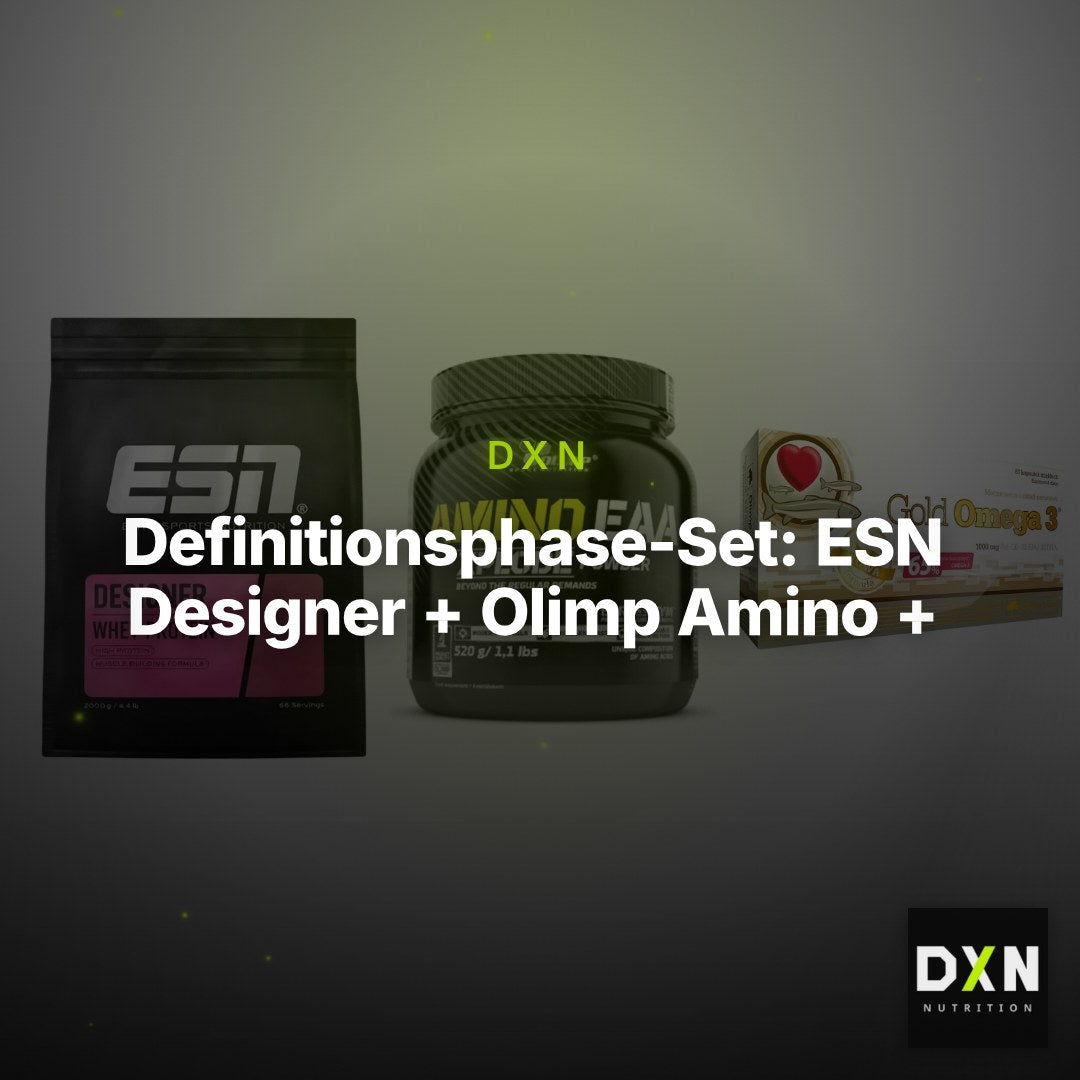 Definitionsphase-Set: ESN Designer + Olimp Amino + Olimp Omega 3 – Clean Showcase Plus