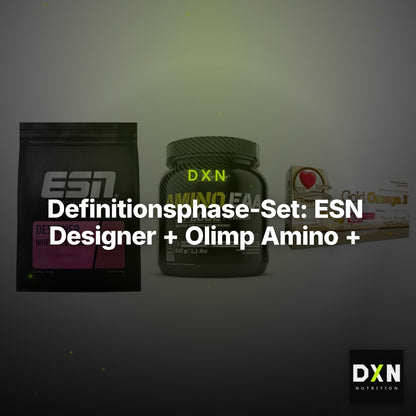 Definitionsphase-Set: ESN Designer + Olimp Amino + Olimp Omega 3 – Clean Showcase Plus