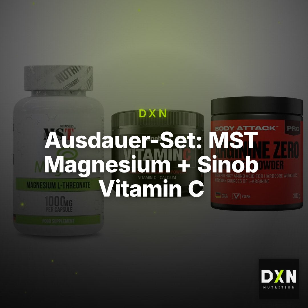 Ausdauer-Set: MST Magnesium + Sinob Vitamin C + Body Attack 100 – Clean Showcase Plus